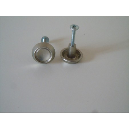 Pomo pomello maniglia tonda in metallo per mobili cassetti retrò modernariato