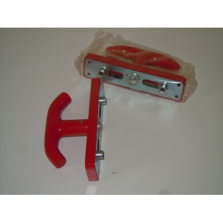 Maniglia cremonese Hoppe rossa per finestre in ottone