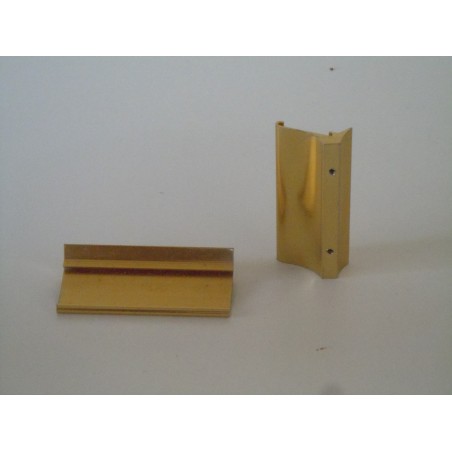 Pomo maniglia in alluminio dorato per mobili cassetti vintage modernariato