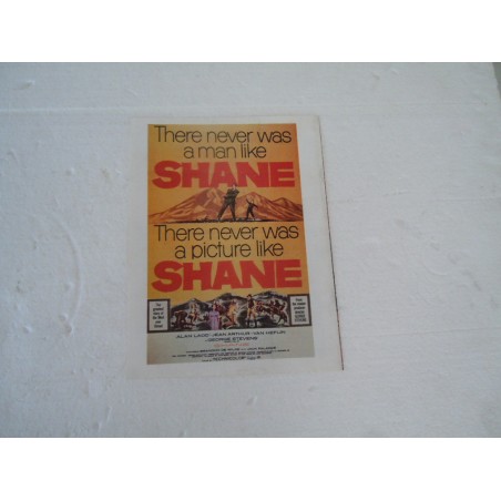 Locandina cinema film Shane (Il cavaliere della valle solitaria) Alan Ladd