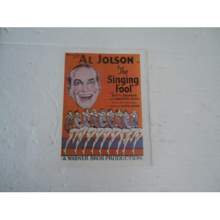 Locandina cinema film The singing fool (Il cantante pazzo) Betty Bronson