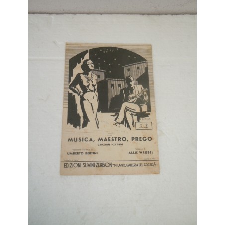 Spartito musicale Musica maestro prego Wrubel Suvini Zerboni 1939