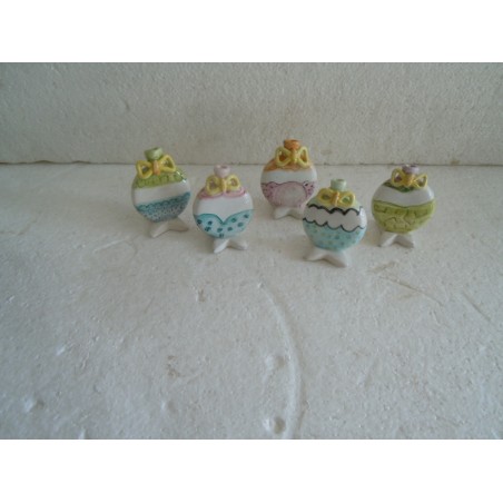 5 Segnaposti in ceramica artigianali
