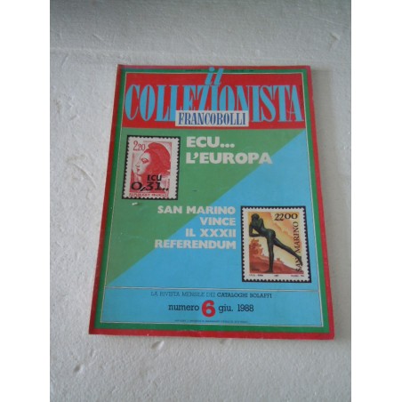 Rivista Il collezionista francobolli n° 6 giugno 1988