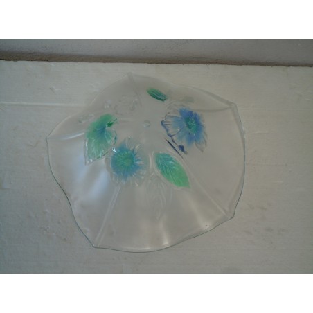 Ricambio lampadario boccia a piatto con fiori