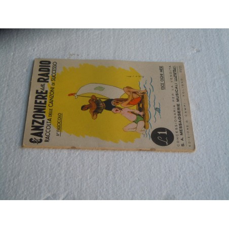 Canzoniere della Radio 6 fascicolo 1940 edizione Campi