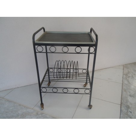Carrellino mobiletto per giradischi vintage