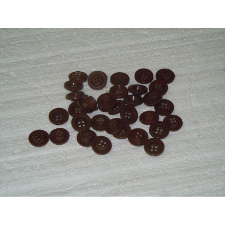 1000 Bottoni tenda militari 4 fori color caki in bachelite