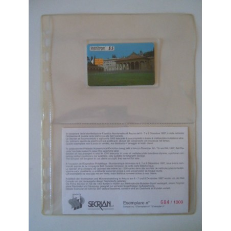 Scheda telefonica Arezzo nuova in folder Secrian 1997