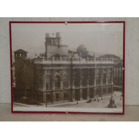Fotografia vecchia Torino palazzo Madama in bella cornice a giorno
