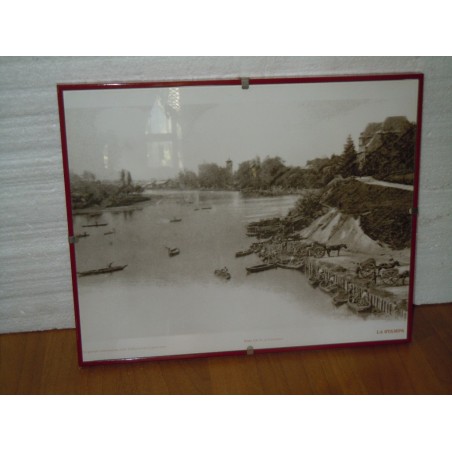 Fotografia vecchia Torino Po al Valentino in bella cornice a giorno