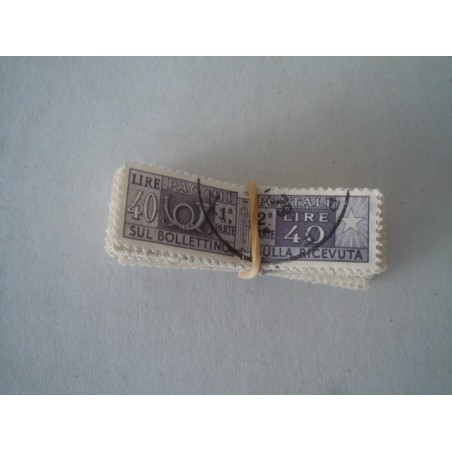 Francobolli Italia mazzetta pacchi postali 40 lire 78 pezzi