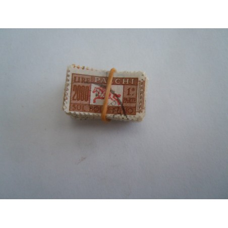 Francobolli Italia mazzetta pacchi postali metà 2000 lire 84 pezzi