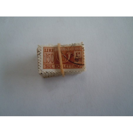 Francobolli Italia mazzetta pacchi postali metà 150 lire 73 pezzi