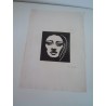 Volto di donna Incisione su cartoncino Scaglione Anna  cm 50x35
