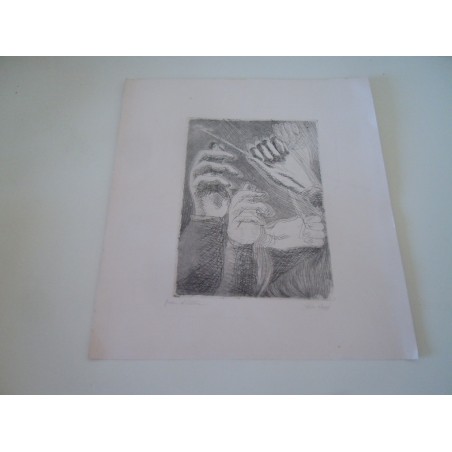 Incisione su cartoncino Silvia Pizzi cm 40x35