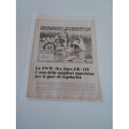 Pubblicità advertising SWM six days er 125  moto motocicletta