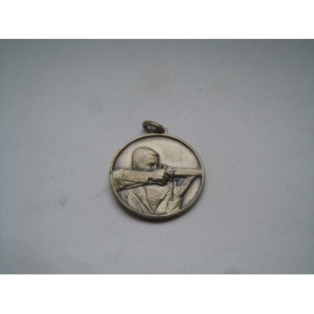 Medaglia sportiva argento UITS tiro a segno gara militare 1958