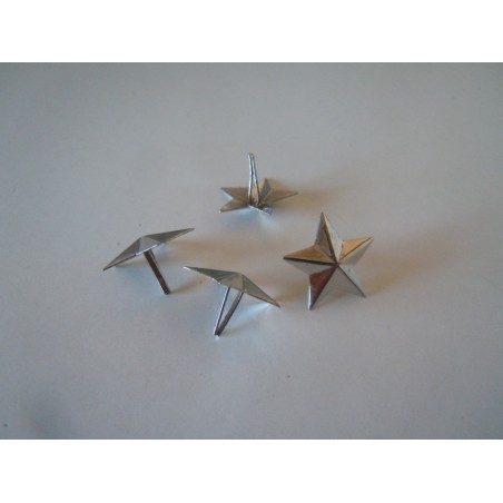 Stellette militari in metallo nichelato mm 25 esercito