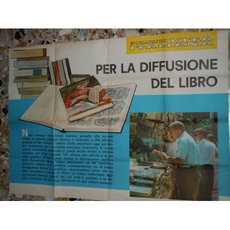 Manifesto vita italiana per la diffusione del libro 1965