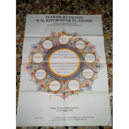 Manifesto Marsilio Ficino e il ritorno di Platone Napoli Firenze Figline 1984
