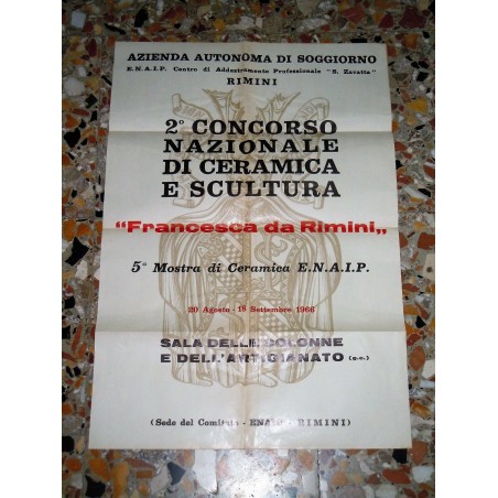Rimini manifesto concorso di ceramica e scultura 1966