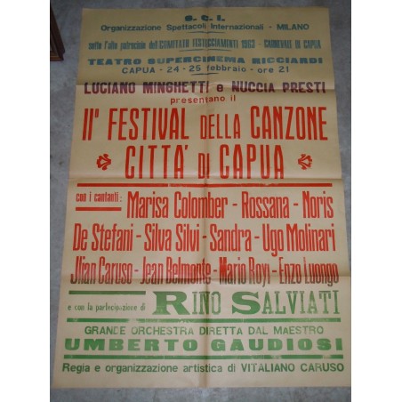 Capua manifesto festival della canzone Colomber 1963