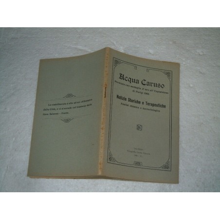 Salerno terme acqua Caruso 1933 notizie storiche brocure vedutine fotografiche