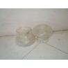 Ricambio lampadari boccia vetro decorata con incisioni