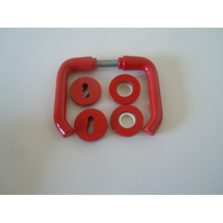 Hoppe Coppia maniglie rosse in ottone 196151304 per porte