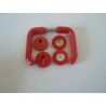 Hoppe Coppia maniglie rosse in ottone 196151304 per porte
