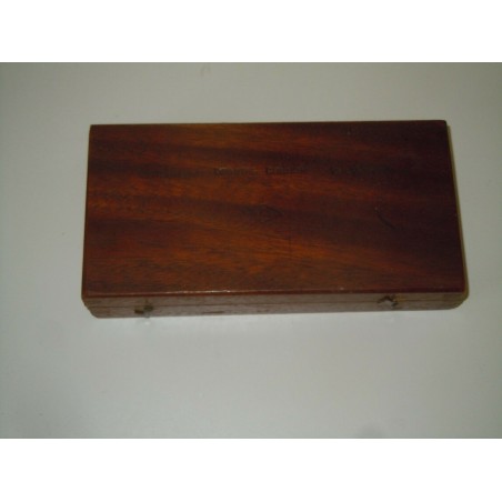 Vecchia scatola legno regolo calcolatore compasso goniometro rettangolare Drawing