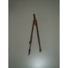 Vecchia scatola legno regolo calcolatore compasso goniometro rettangolare Drawing