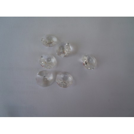 10 pz ottagono goccia gocce in vetro ricambio lampadario cm 1.5