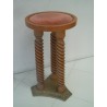 Sgabello sediolo deco legno e ottone vintage
