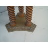 Sgabello sediolo deco legno e ottone vintage
