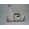 Set oliera formaggiera saliera Claraluna con vassoio