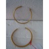 Orecchini pendenti a cerchio cm 9 in oro vegetale gioielli