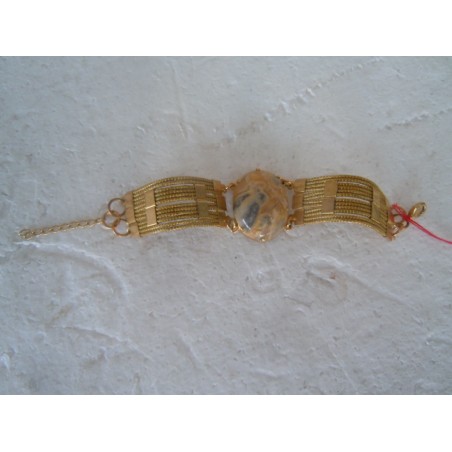 Bracciale in oro vegetale con pietra gioielli
