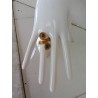 Anello donna in oro vegetale strass swarovski verde misura 15