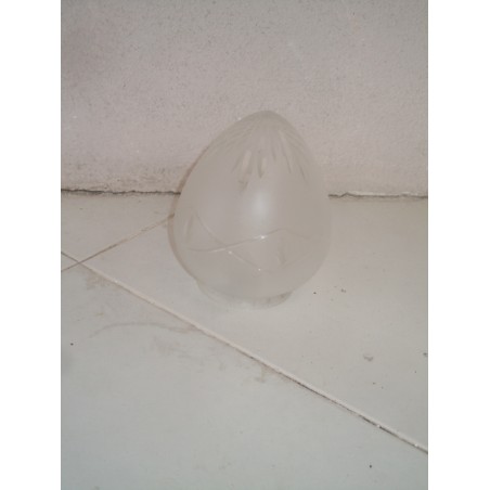 Boccia vetro satinata con decori per vecchi lampadari