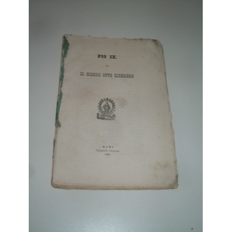Il giorno otto dicembre Pio IX festa dell' Immacolata Tip Cannone Bari 1868