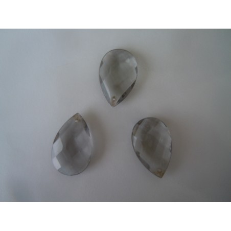 Goccia gocce in vetro fumè ricambio lampadario mm 39x25