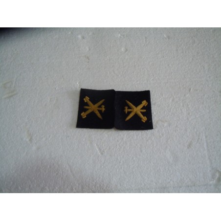 Marina militare coppia fregio meccanici di siluro nero