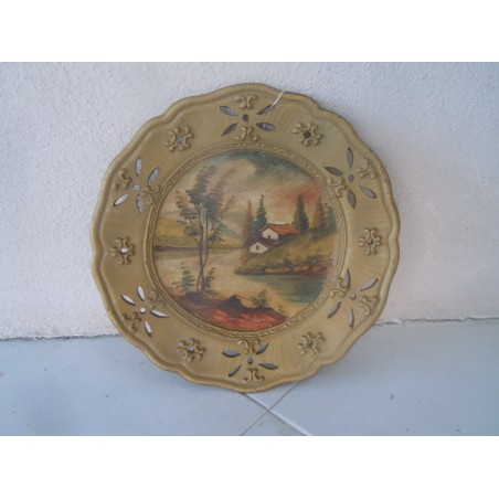 Vecchio piatto Gialletti V. G. Deruta in terraglia